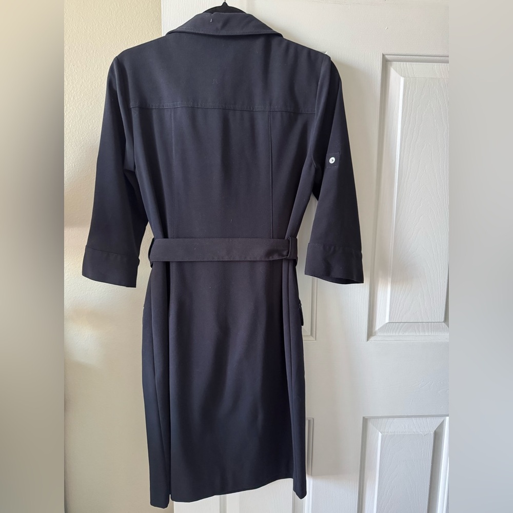 Michael Kors dress, S, Navy, 3/4 sleeves, Zip Front, belted, NWOT - Picture 9 of 10